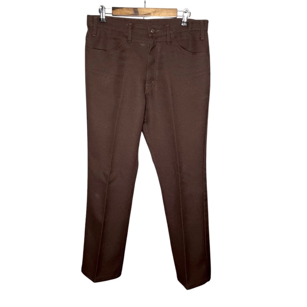 Vintage Levi’s Sta-Prest Brown Polyester Pants Size 35x32